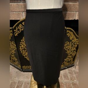 ARMANI COLLEZIONI Pencil Straight Skirt Black Knee Length Made in Italy 12